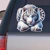 Majestic White Tiger Wildlife Art Car Sticker Waterproof Vinyl Decal On Bumper Rear Window Laptop Self-adhesive Decal Y168