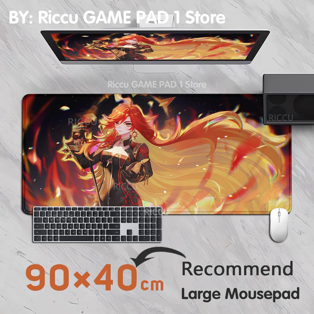 PC Genshin Impact Mavuika High definition printing Mechanical Keyboard XXL Locking Edges accessories Mouse pad Hentai ESports