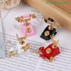 1Pc Miniature Phone Model Retro Rotary Telephone For 1:12 Desktop Decoration