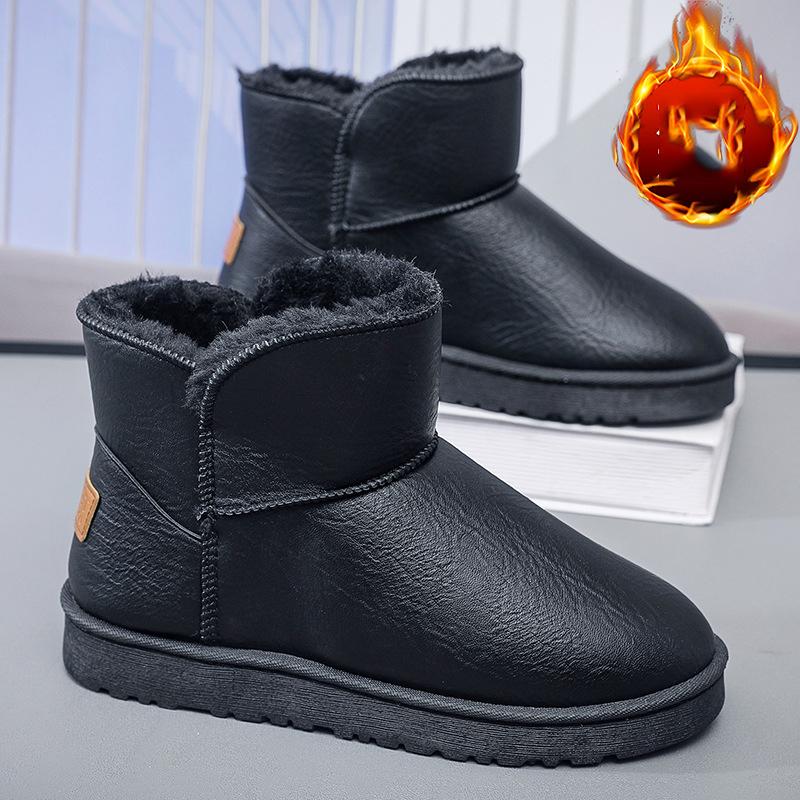 

Уличные зимние ботинки женские, зимние ботинки мужские, модные повседневные ботильоны, камуфляжные, теплые, водонепроницаемые, нескользящие, хлопковые слипоны 36 чёрный