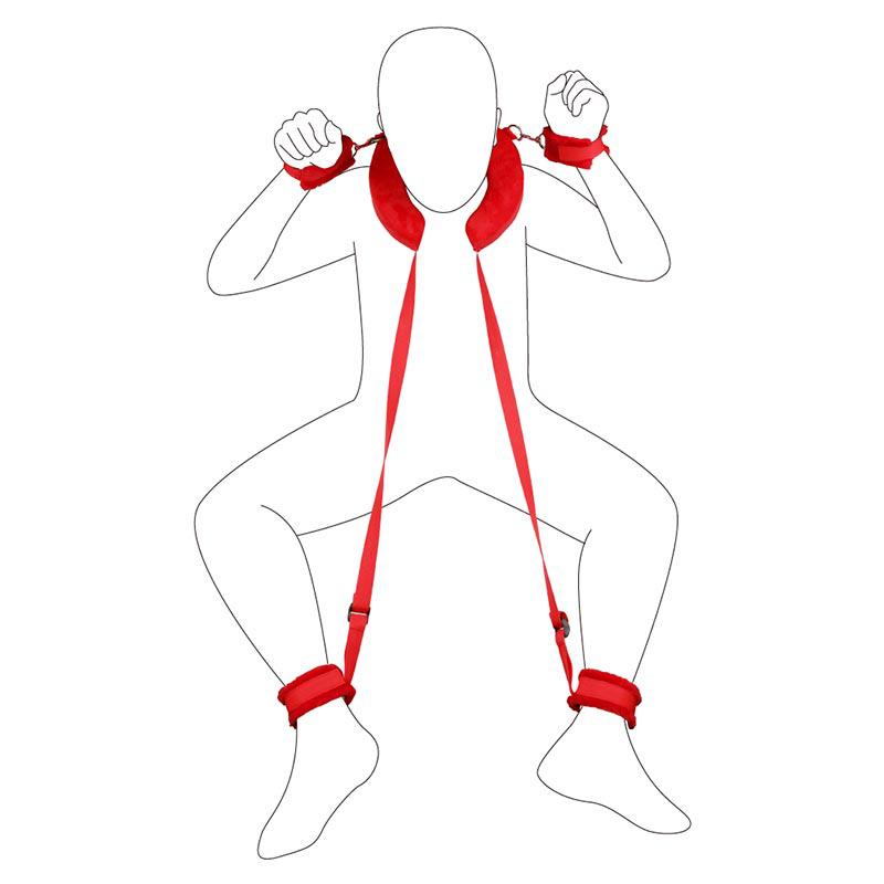 Adjustable Leg-Splitting Flirting Strap - Adult Positioning & Bondage Restraint Toy