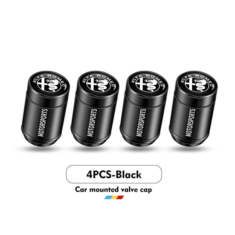 Pro Alfa Romeo 4KS Krytky ventilků pneumatik pro auto Hliníkový kryt stonku pneumatiky kola Pro Alfa Romeo Giulia 147 Mito 156 159 166 GT Stelvio