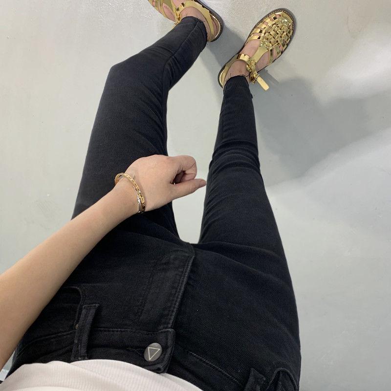 2025 High-Waisted Stretch Slimming Women's Flared Cropped Jeans for Spring/Autumn