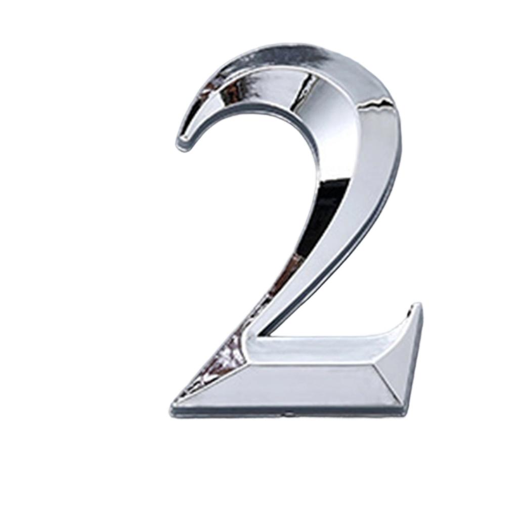 0-9 Number Signage, Electroplated Number Signs , Door Number Signs (with Adhesive Backing)