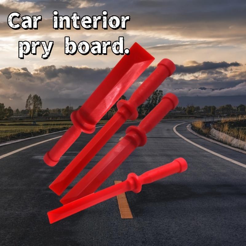 Red Plastic Pry Bar Sold Individually. Car Interior Door Panel Removal Pry Lever. Sheet Metal Dent Assist Tool. Tire Puncture Repair Scraper. Balance