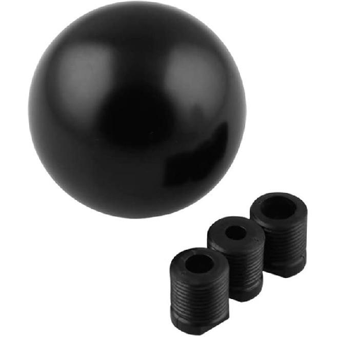 RYANSTAR Carbon Fiber Shift Knob Gear Shifter Knobs With 3 Adapters Round Ball Stick Shifter Level Red