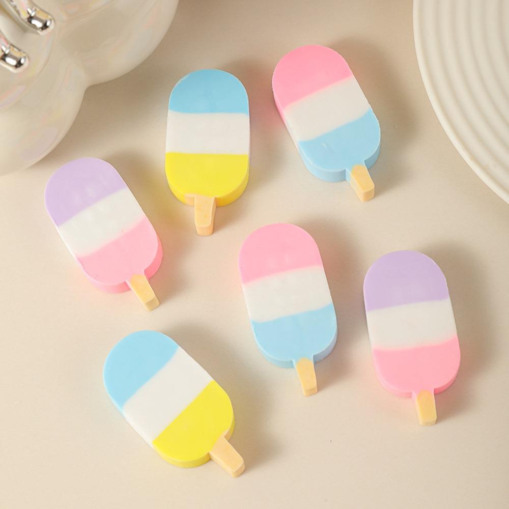 

Easy To Clean Ice Cream Eraser Ice Cream Shape Kawaii Rubber Eraser Fun Pencil Eraser School Prize 1pc random color
