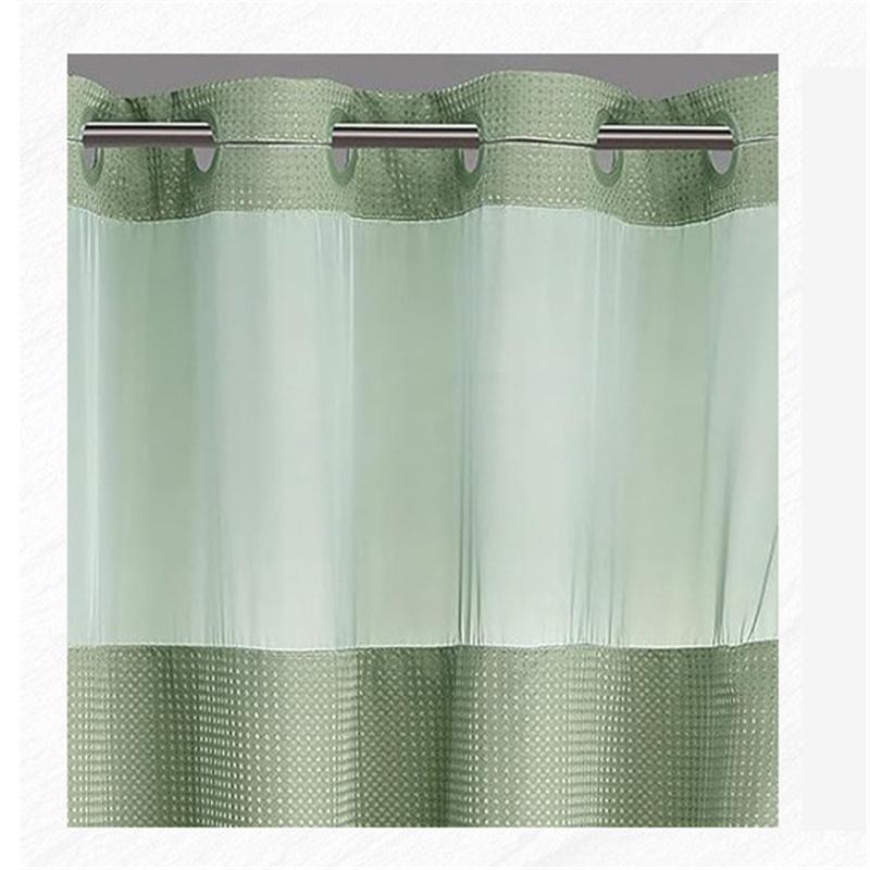 Dwuwarstwowa poliestrowa wodoodporna i odporna na pleśń tkanina łazienkowa zasłona prysznicowa
