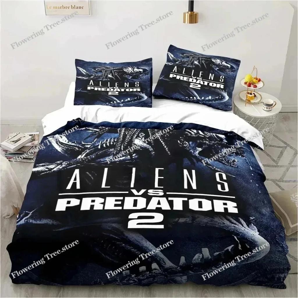Alien Vs. Predator Predator Movie Bedding Set Single Double Queen King Size Duvet Cover Adult Boys Bedroom Bedspread Luxury Gift