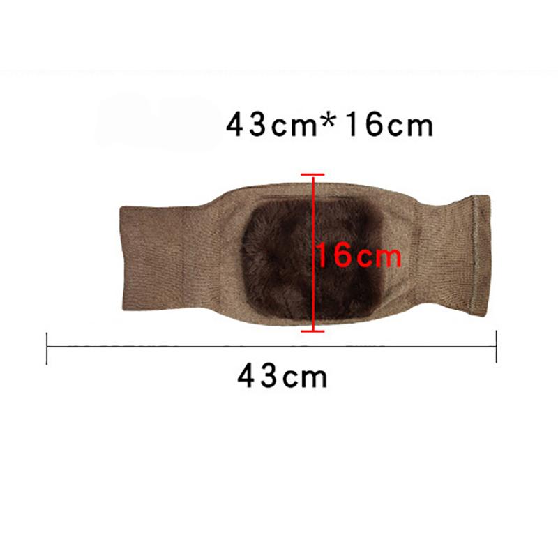 1 Pair Thickened Fleece-Lined Knee Pads for Winter Warmth and Cold Protection