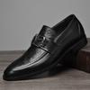 Men's shoes 2025 summer new light luxury high sense adult men pointed head one pedal height increase convenient business leather shoes