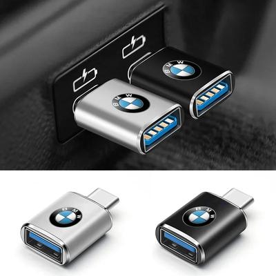 Convertisseur Mini Adaptateur de Charge d'Interface Type-C vers USB 3.0 pour Voiture Pour BMW E46 E90 E60 F30 F10 E39 E36 F20 G30 G20 E87 E92 E91