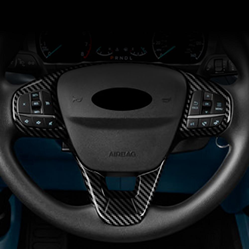 For Ford Maverick 2022 2023 2024 Steering Wheel Panel Trim Cover Decoration Sticker Carbon Fiber Interior Accessories