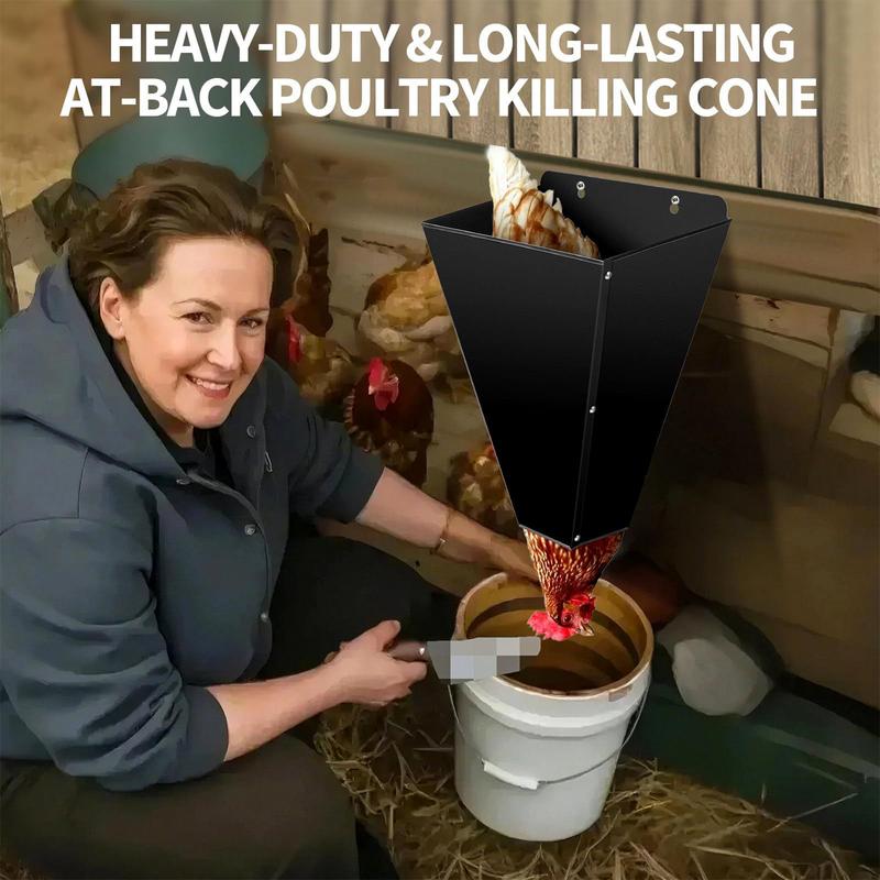 

Куриный конус с плоской спинкой, стальная фиксирующая воронка, кухонные гаджеты, сверхпрочный инструмент для ощипывания, инструмент для обработки индейки, фермерская продукция S