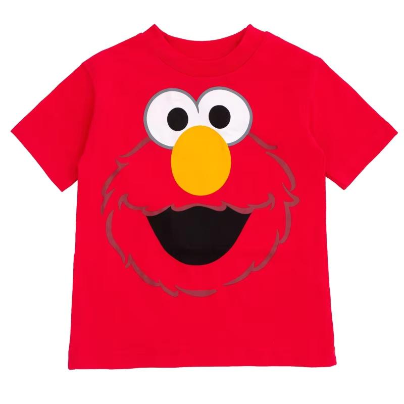 Sesame Street Mens and Womens Spring and Summer Tshirts Elmo Oscar Big Bird Biscuit Monster Cute Cartoon Character S