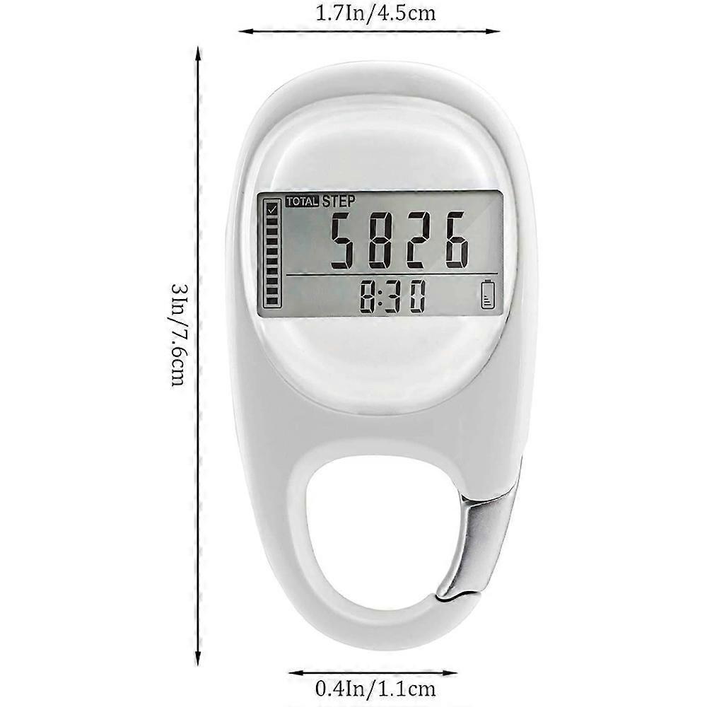 Kolay Yürüyüş İçin Klipsli 3D Dijital Adımsayar Adımları ve Mil/Kilometreleri Atılan Kalorileri ve Aktif Süreyi Kaydeder 7 Günlük Hafıza