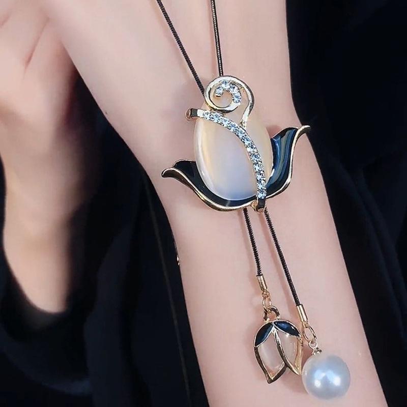 Women's Zodiac Ox Long Sweater Necklace - High-End Fashion Pendant