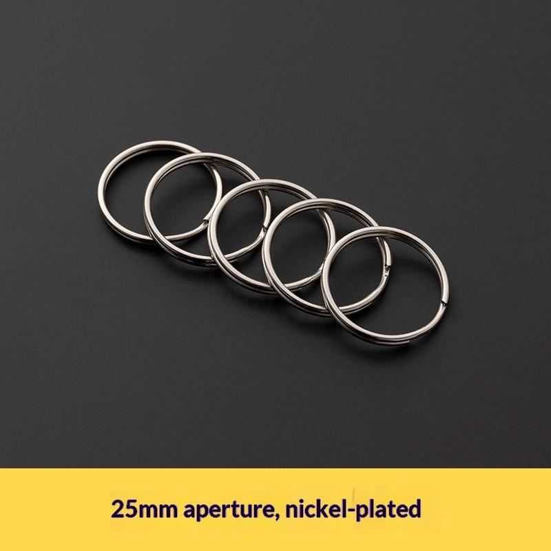 1 Stück Massiver Metall-Sprengringe Doppelöse Schlüsselanhänger 15-38mm Tasche Hakenverbinder Schlüsselanhänger Schlüsselhalter DIY Lederhandwerk Beschläge