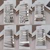 8Pcs/Set Vintage Silver Y2K Hair Clip Set Duckbill Clip Side Clips Retro Hairclip  Women Girls