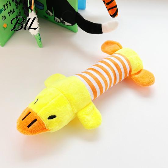 Interactive Dog Toy Plush Animal Squeaky Pig Duck Elephant Chew Pet Hunting Instinct Cute Stuffed Teething for Dogs Puppies Biting Tug-of-War