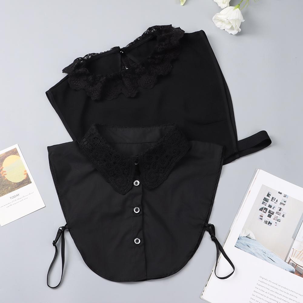 Women Men Detachable Lace Lapel Blouse Top False Tie Clothes Accessories Shirt Fake Collar