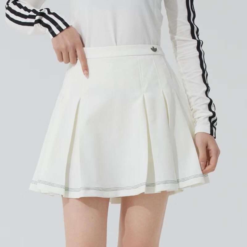 Adidas Originals Fashion Sports Breathable Casual Skirt Women Skirts White JM8016
