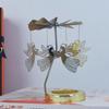 INS Style Rotating Tea Light Holder Heat Powered Stainless Steel Carousel Candle Stand for Desk Ornament