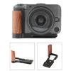 Aluminum L Bracket Quick Release Plate For R50V Camera Handgrip Holder 1/4in Hole with Wood Grip