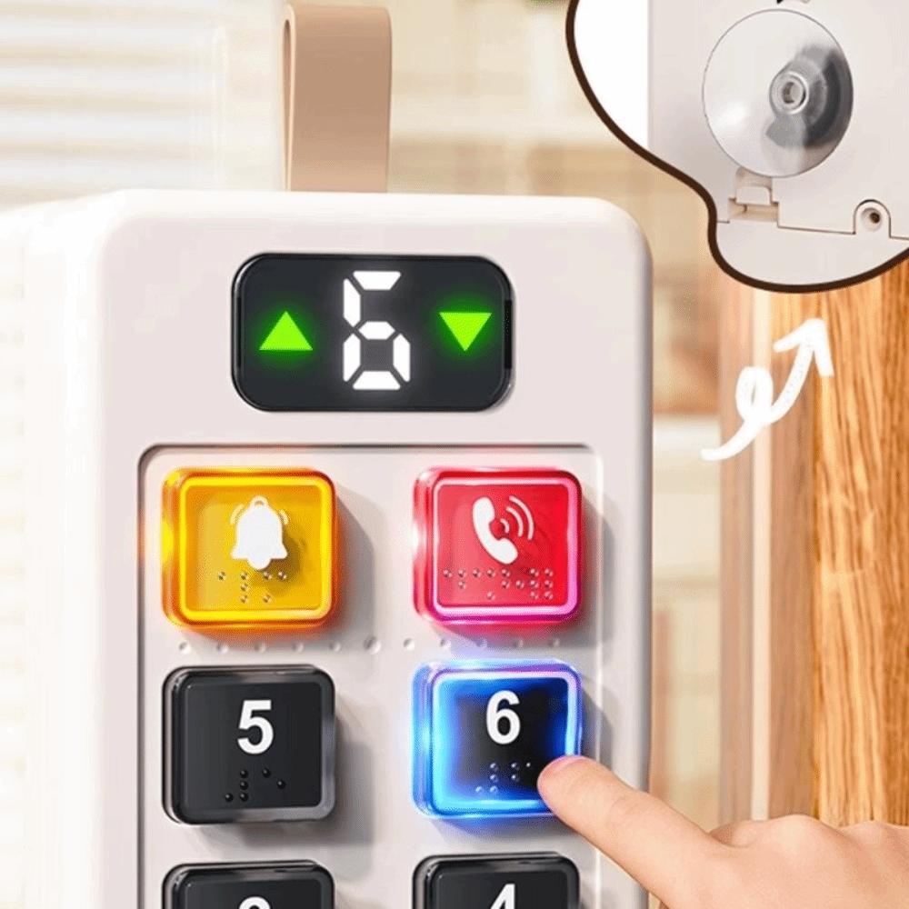 Educational Button Button Sensory Board with Light Sound Elevator Activity Panel Toy Indoor Play