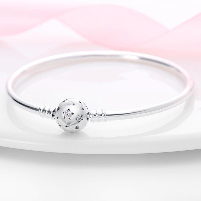 925 Silver Snake Chain Charm Bracelet For Women Fits Original Pendant Bead Heart Jewelry New In