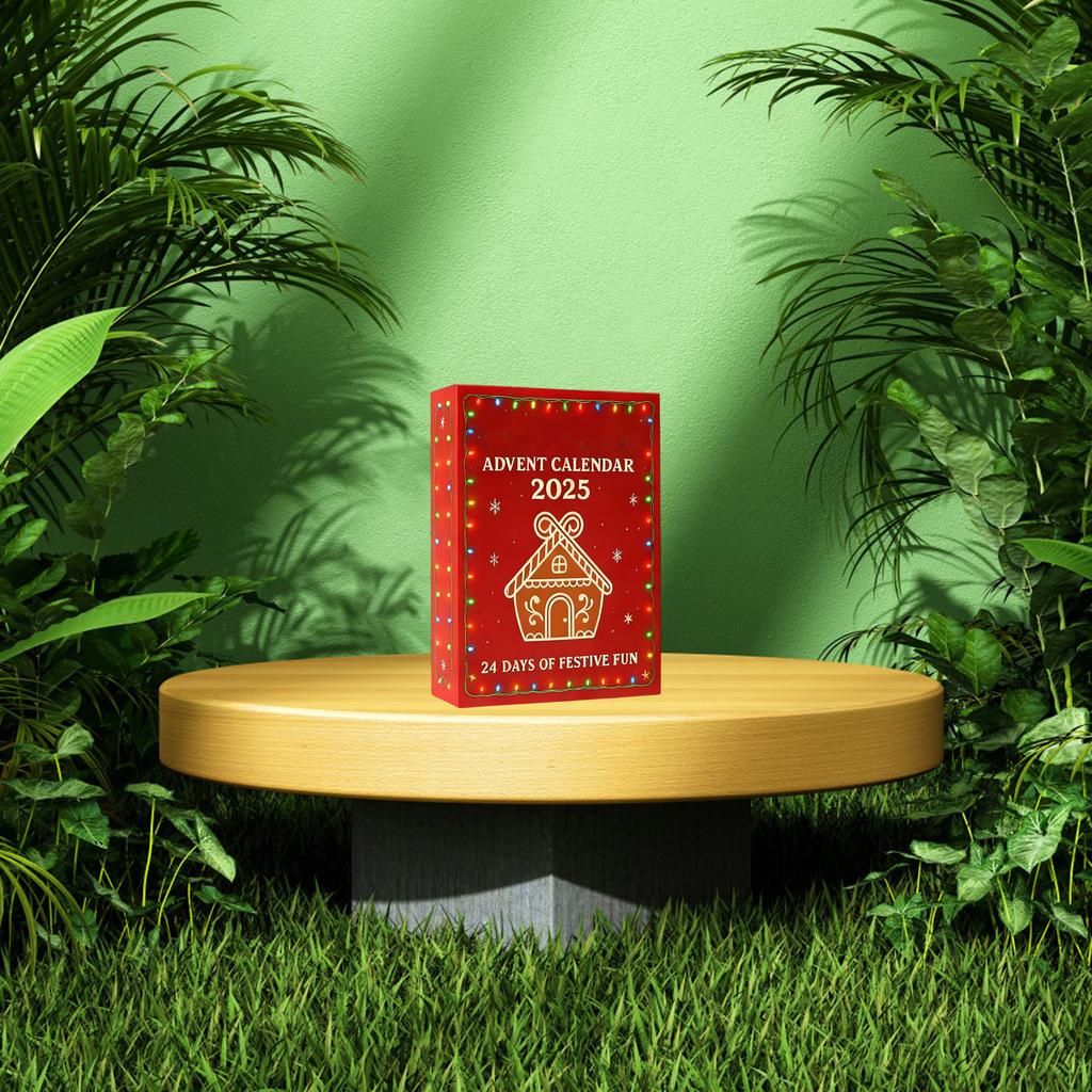 2D Plane+airplane Box +24PC+ Fitness Decoration Advent Christmas Countdown Box Calendar