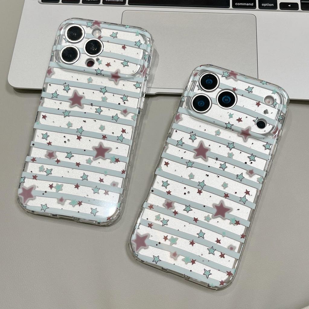 Double Layer Drop-Proof Stars and Stripes iPhone 15 Case, Fits 14/16/17 ProMax Models for Women