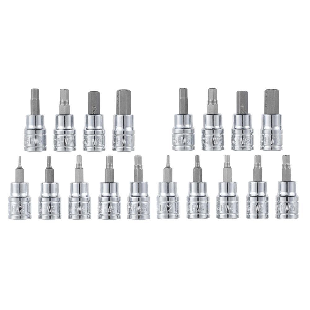 9/18/27Pcs 2-10mm Hex Bit Socke 3/8inch DR Drive Drill Metric Tools Kit Durable Impact Allen Key Sockets Hand Tools Accessories