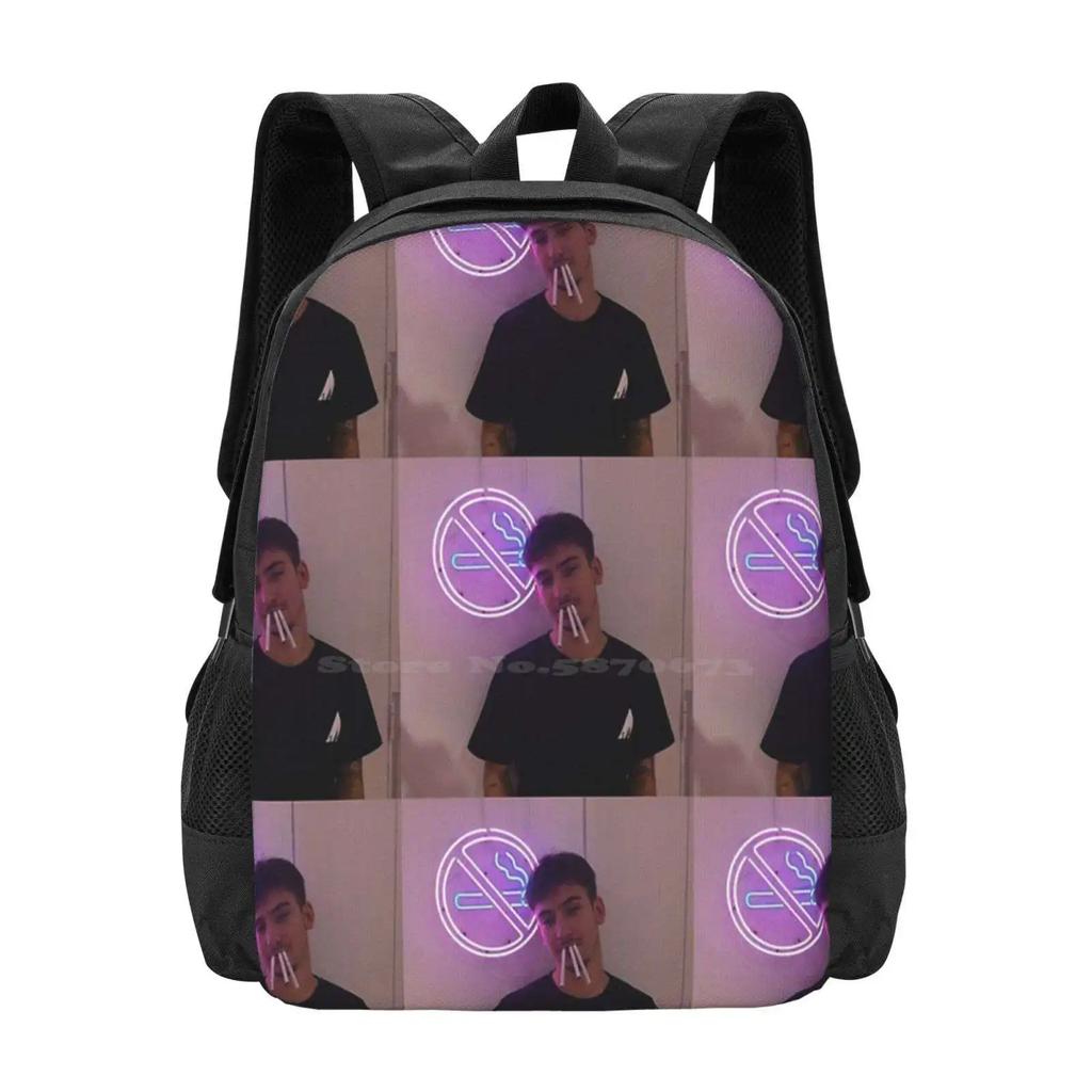 Yung Hurn Phone Case School Bag Big Capacity Backpack Laptop Yung Hurn Fashion New York Pattern London Paris France Band