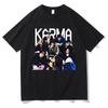 Album KARMA T-Shirts 2026 Neues Lied Zeremonie Mode Herren_Damen Kleidung Unisex Baumwolle Kurzarm Oberteile Grafik T-Shirt für Liebhaber