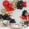 Black Red Balloon Arch Kit Metallic Gold Confetti Balloons Garland Birthday Party Baby Shower Valentine Day Decoration Globos