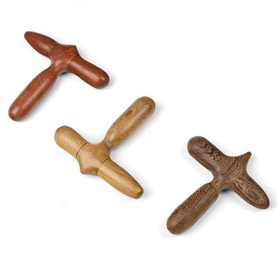 Sandalwood Cross Hammer Soreness Relief Trigger Point Reflexology Massager Tool Wooden Muscle Relaxation Body Massage Stick