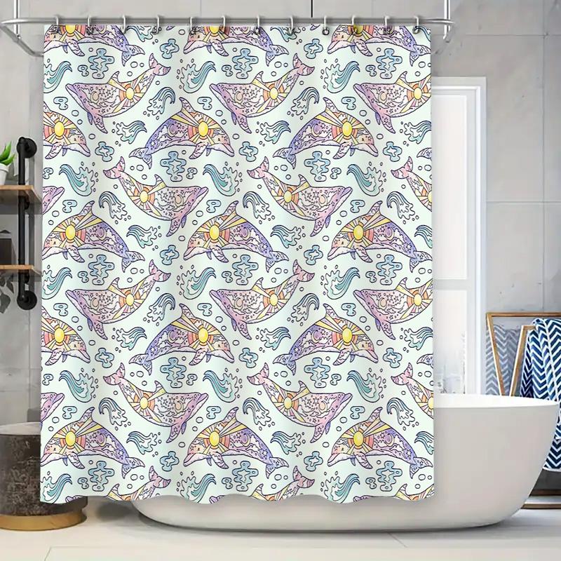 

Boho Feather Shower Curtain Nature Birds Pattern Bathroom Decor Set Waterproof Vintage Artistic Home Textile Hippie Wall Hanging W60H190(CM)-1 Pcs