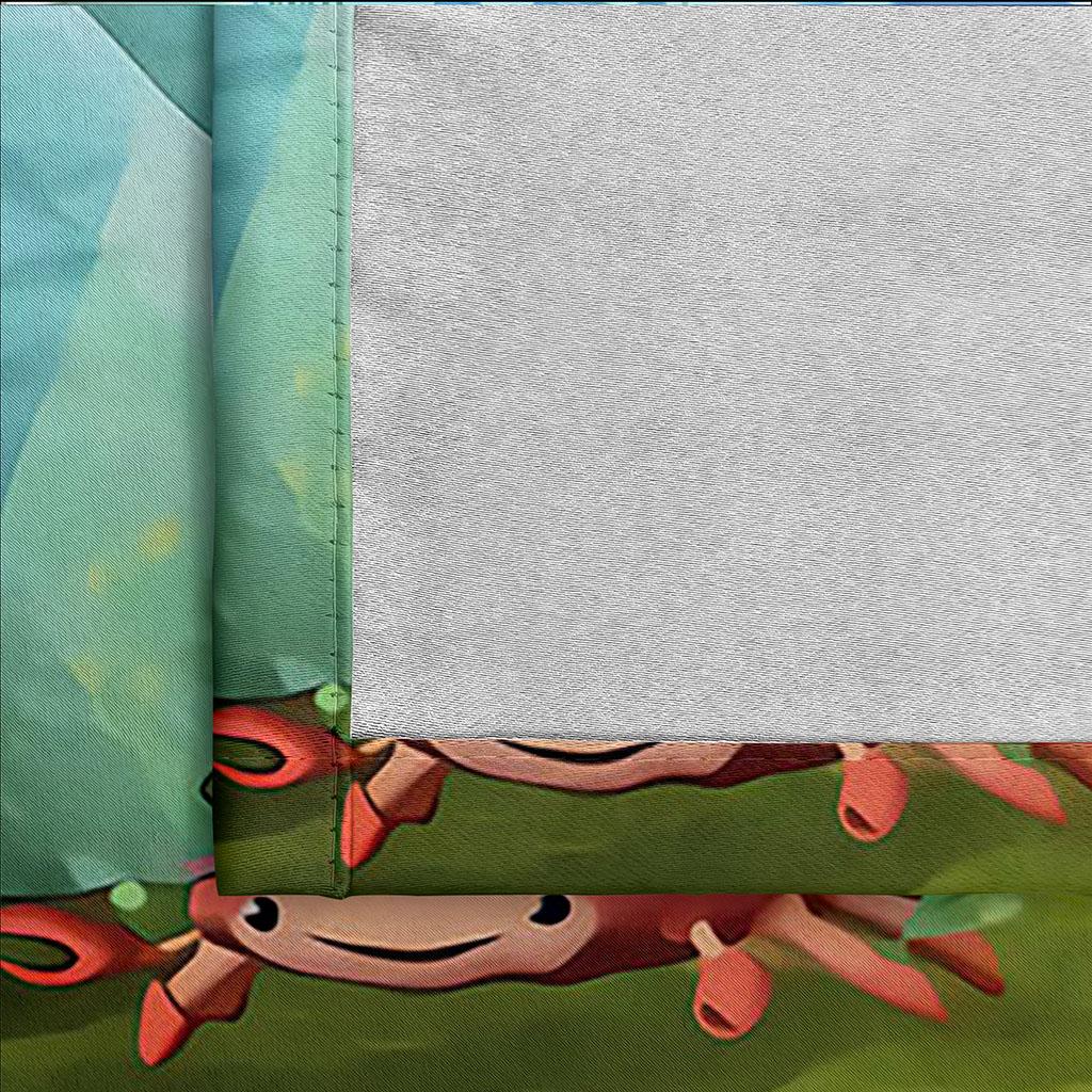 Cartoon Tier Gedruckter Thermovorhang Wohnzimmer Verdunkelungsvorhang für Kinder Jungen Mädchen Schlafzimmer Verdunkelnde Fenstervorhänge