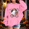 Kids Halloween Printed Hoodie, Loose Fit Casual Pullover for Boys Girls