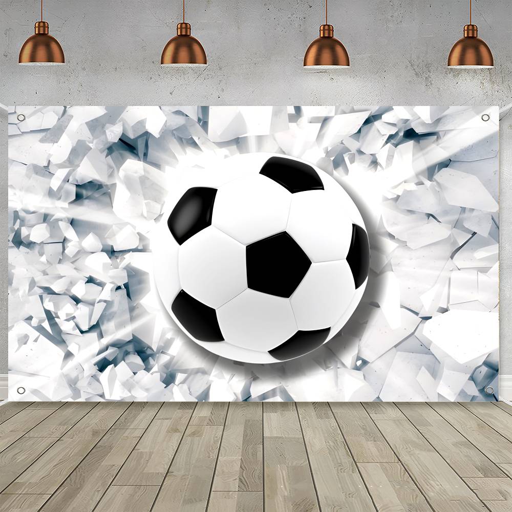 3D Мяч Креативный Узор Подвесной Флаг Полиэстер Печатный Баннер Ручной Вытягиваемый Флаг 74x94cm(29x37in)