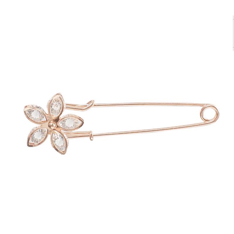 Elegant Pearl Flower Brooch for Women - Anti-Exposure Clothing Pin Accessory
