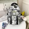 Schoolbag graffiti color printing fashion trendy cool college student schoolbag new leisure travel large capacity backpack