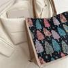 Linen Bag Hand-painted Cotton Sacks Jute Portable Imitation Sacks Linen Bags Shopping Bags Laminated Bags