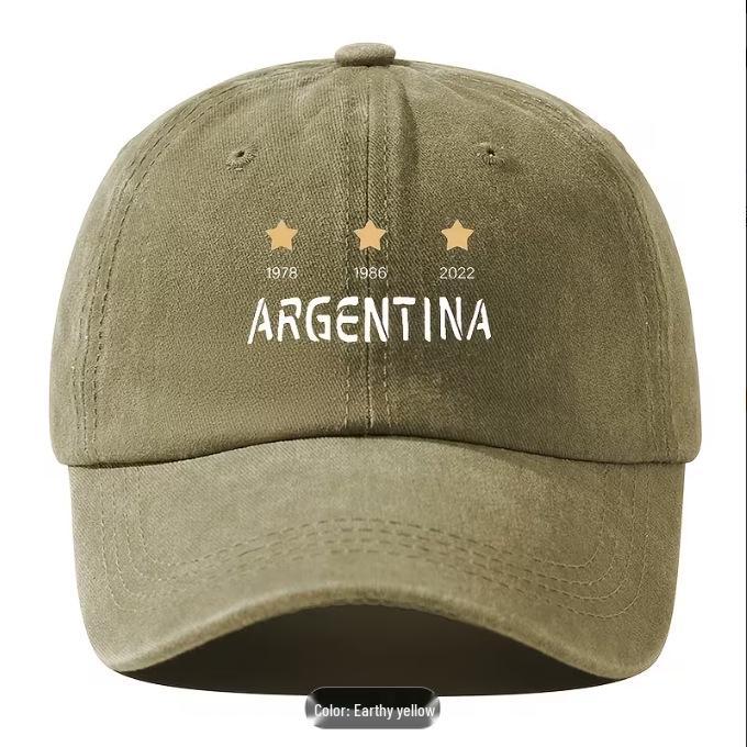Unisex Argentina Print Baseball Cap with Soft Brim - Spring/Autumn Sun Protection