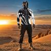Men's Casual Raglan Hoodie Long Sleeve Sun Protection Shirt UPF 100+ Lightweight Breathable Quick Dry Outdoor Top with Textured Print
