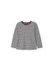 KIJUN Stripe Mid Sleeve Tee Navy