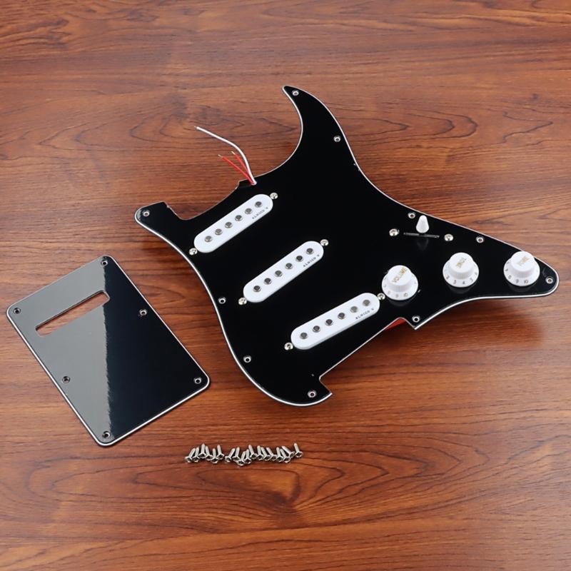Prewired Pickups Set Loaded Pickguard Pickups Guitar Alnico 5 Pickups SSS Single Coil Pickups Cover Set Loaded Humbucker