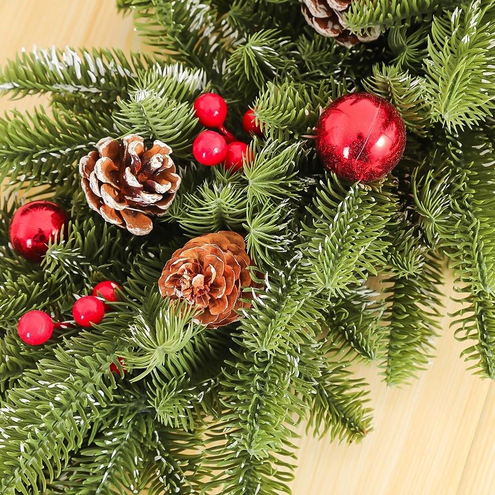 Christmas Upside Down Wreath 60cm Xmas Wreath New Teardrop Wreath  Front Door