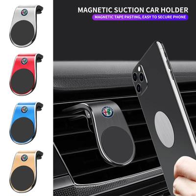 Magnetic Car Phone Holder Car Phone Stand Clip Mount For Alfa Romeo Giulia Stelvio Giulietta 156 159 147 Mito Tonale Brera Disco